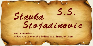 Slavka Stojadinović vizit kartica